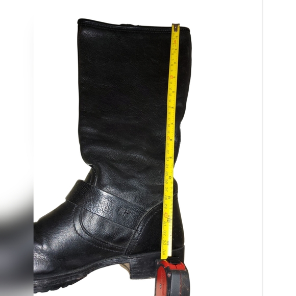 FRYE Veronica Slouch Leather Buckle Black Boots Shoes , Size 8 By Measurement. - Picture 11 of 16